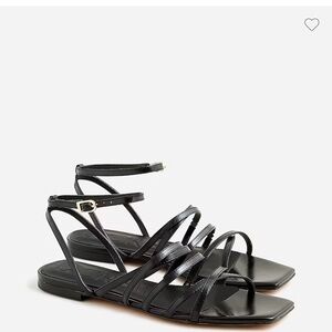 J Crew Black Strappy Sandals